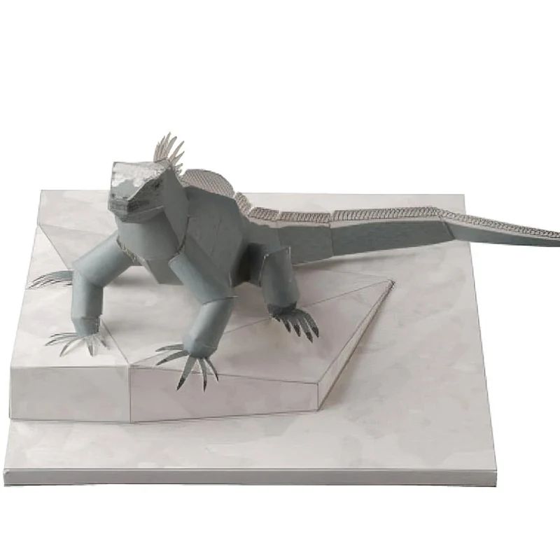 Art Craft Cardboard - Iguana marina Origami arte Mini 3D