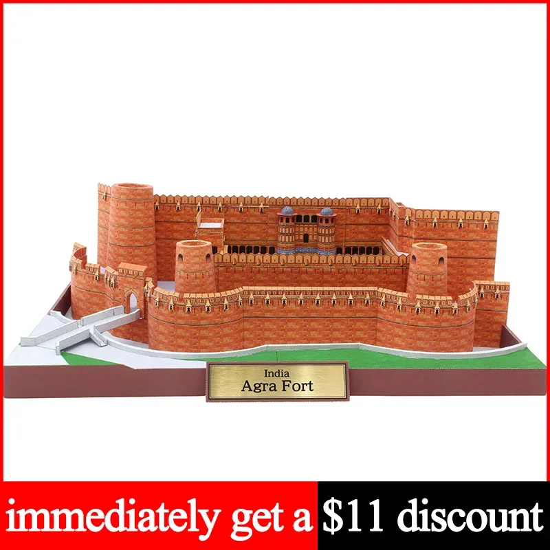Art Craft India - India Agra Fort realista plegable papel