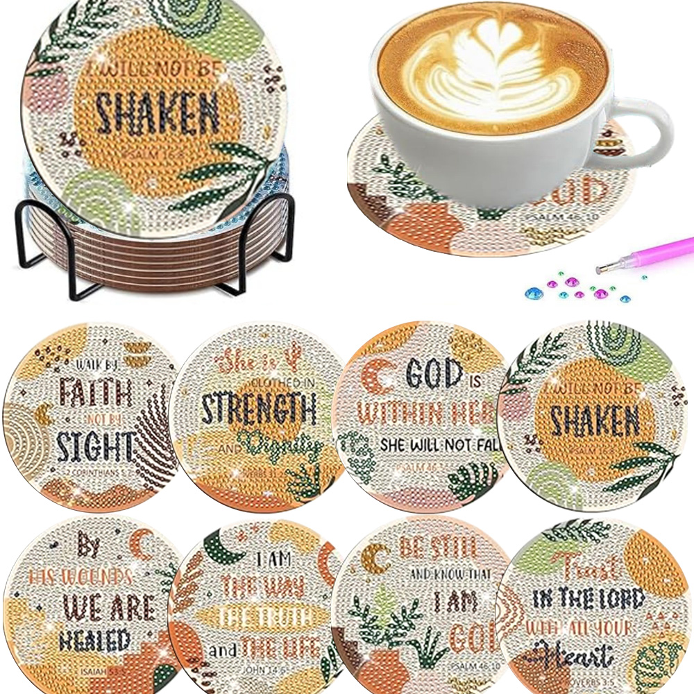 Art And Craft Photos - Juego de 8 Posavasos de Pintura