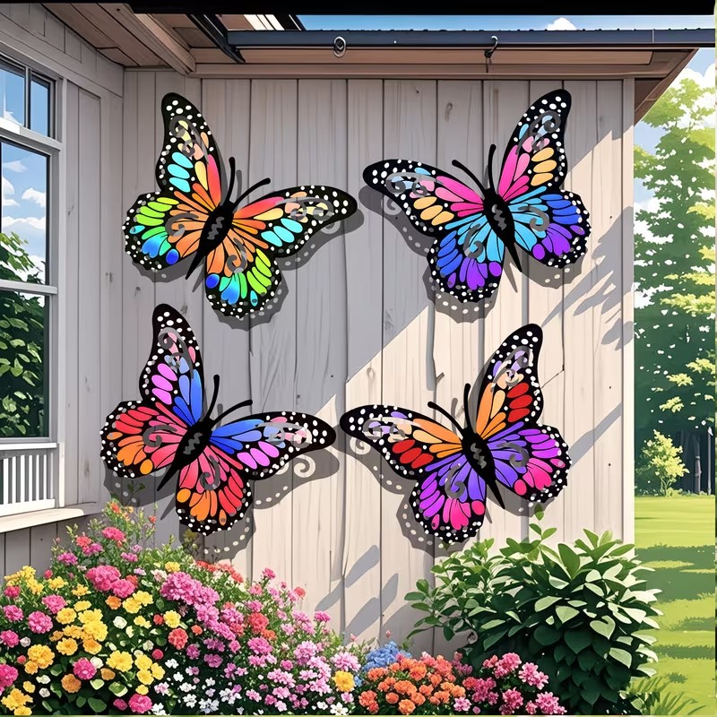 Art Craft Butterfly - 4 piezas de decoración de pared