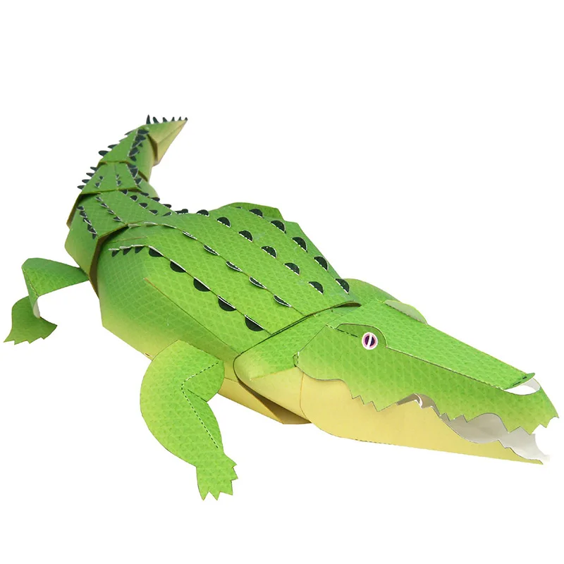 Art Craft Cardboard - Cocodrilo plegable Origami Art Mini lindo