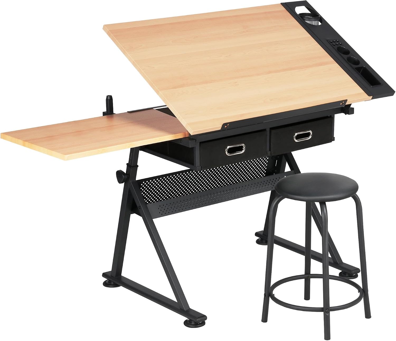 Art Craft Wood - Mesa de dibujo ajustable con taburete