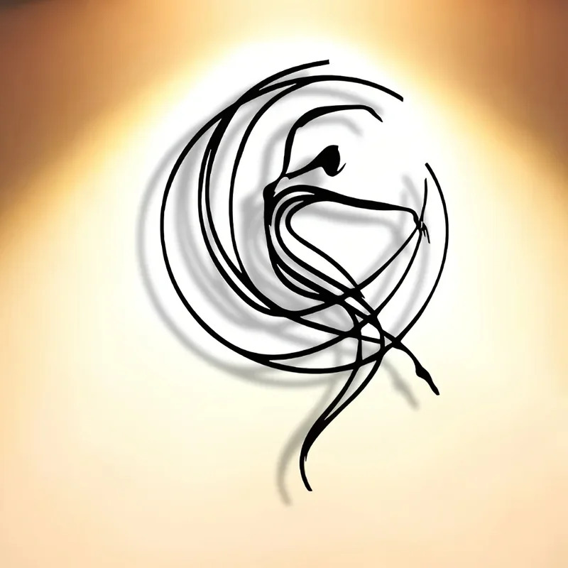 Art Craft Cafe - Elegante y minimalista bailarina, arte de