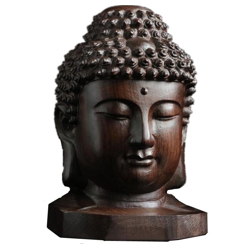 Art Craft India - Estatua de Sakyamuni de madera, figura
