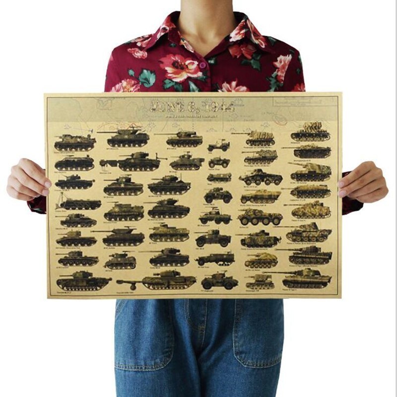 Art Craft Cafe - Póster Vintage de tanques de la
