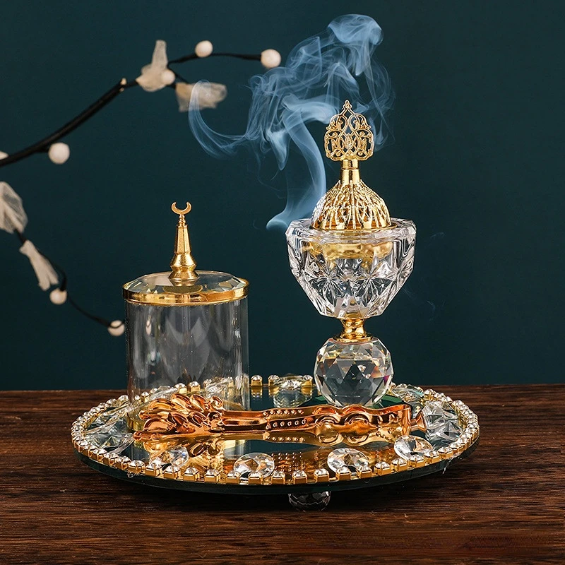Art Craft Decoration Ideas - Quemador de incienso redondo de cristal