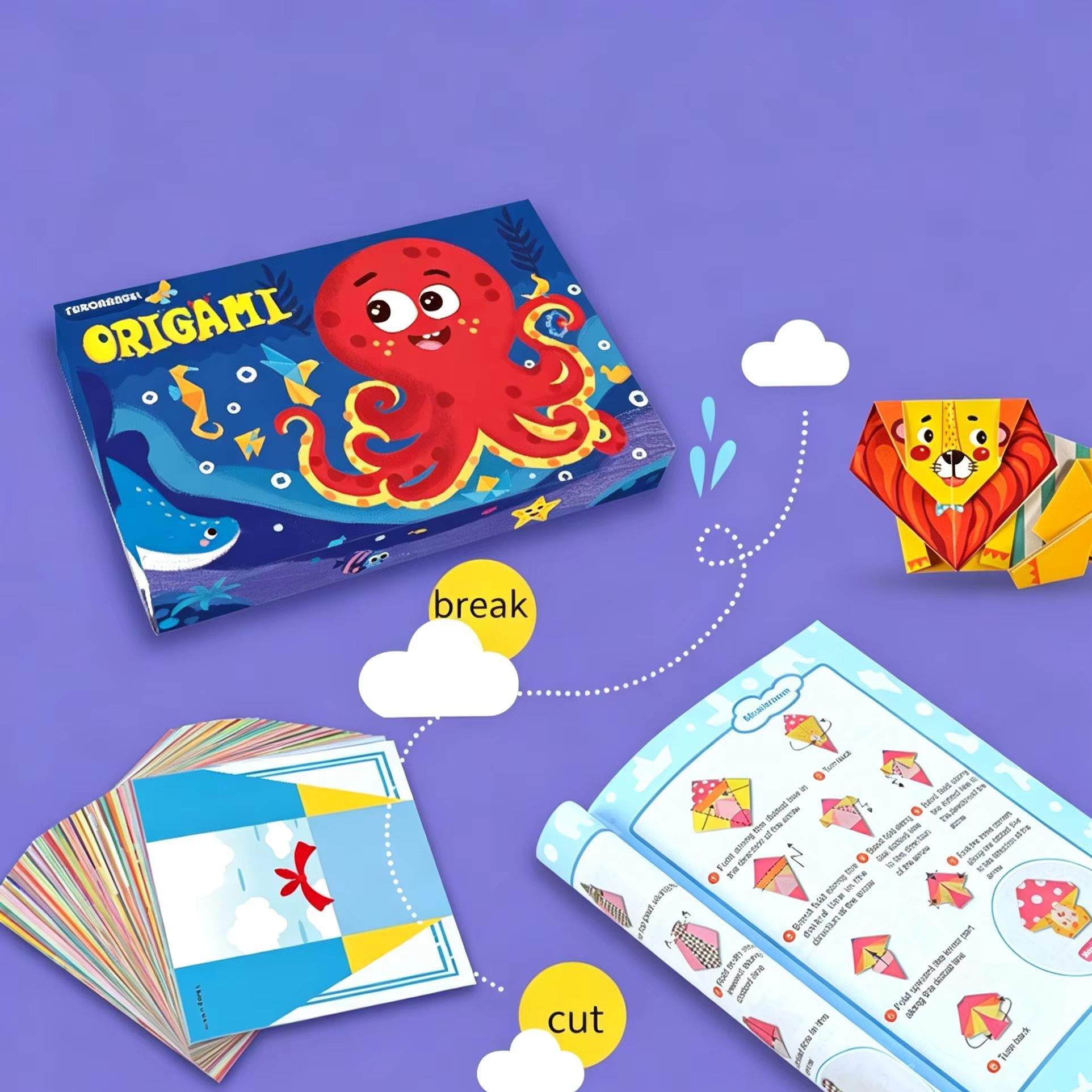 Art Craft For Toddlers - 108 Páginas de Papel de Origami
