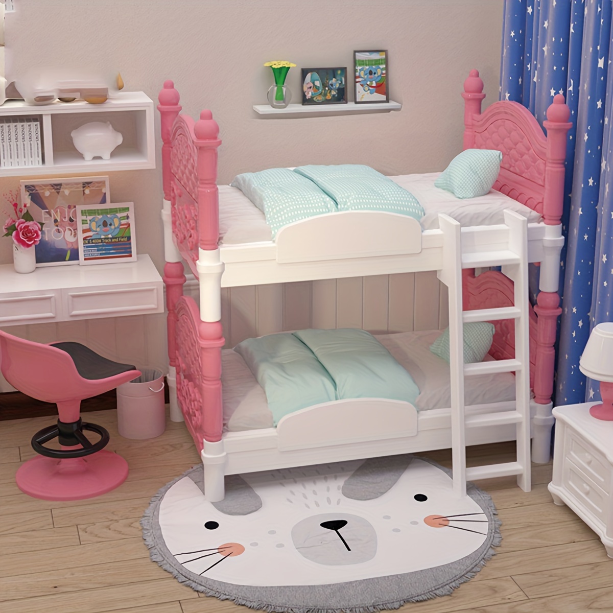 Art Craft House - Cama doble en miniatura para casa