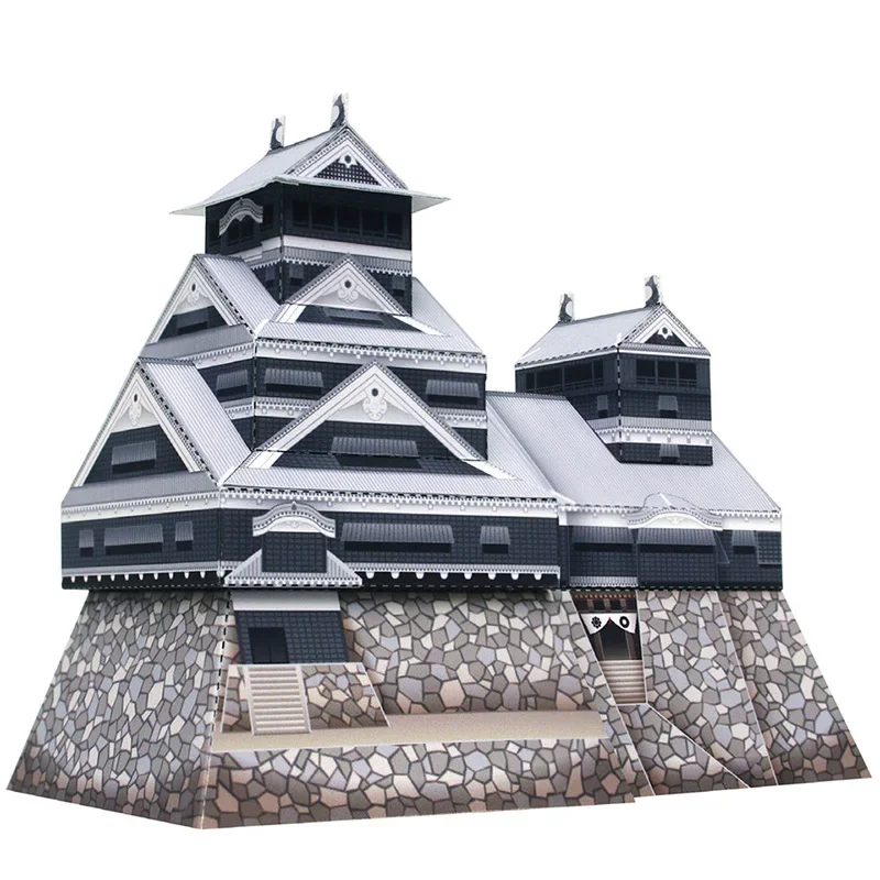 Art Craft Cardboard - Japón Kumamoto Castillo plegable Mini modelo