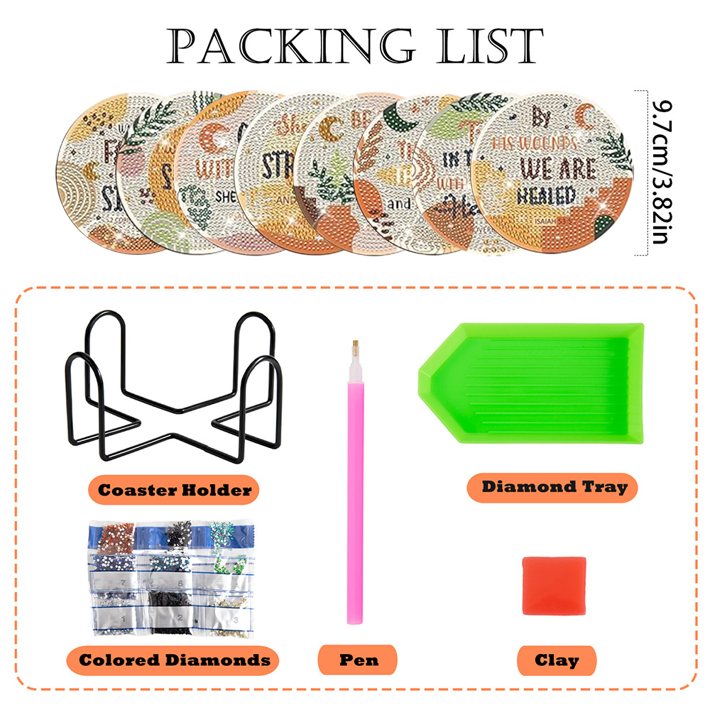 Juego de 8 Posavasos de Pintur - Art And Craft Photos reseña y precio