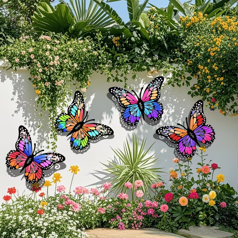 4 piezas de decoración de pare - Art Craft Butterfly reseña y precio