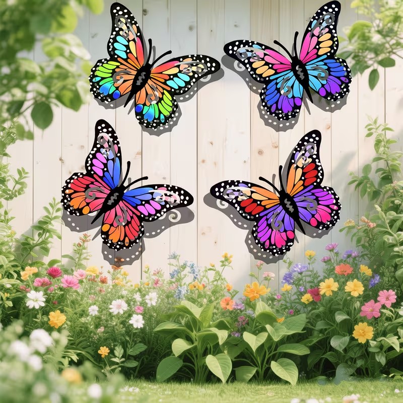 4 piezas de decoración de pare - Art Craft Butterfly reseña y precio