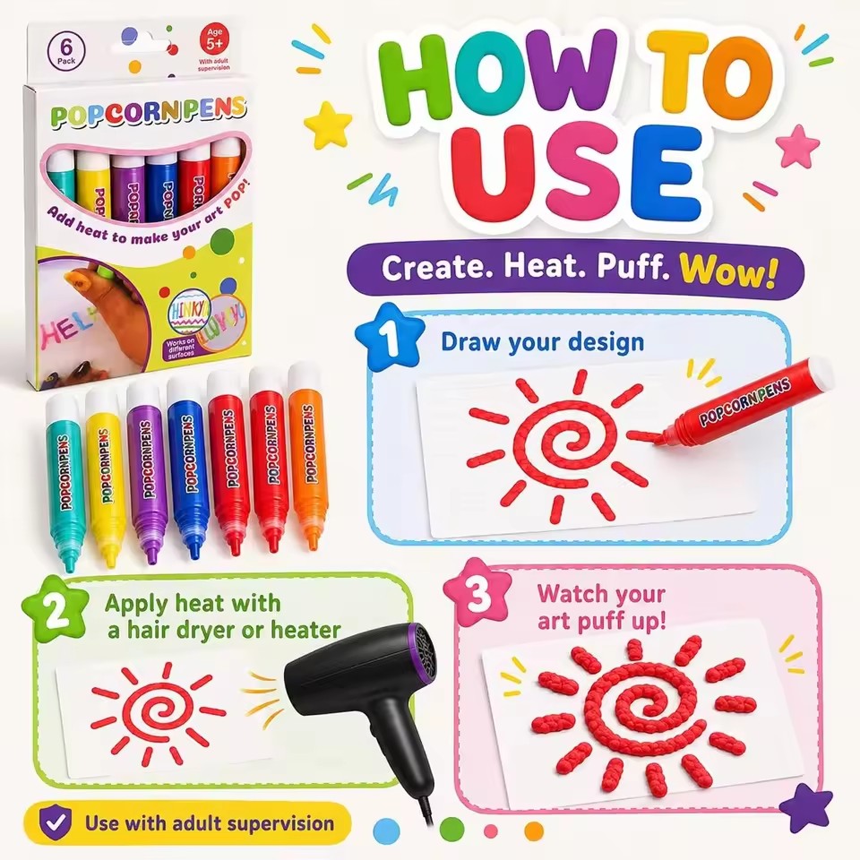 Set de Rotuladores Puffy Popco - Art Craft Book reseña y precio