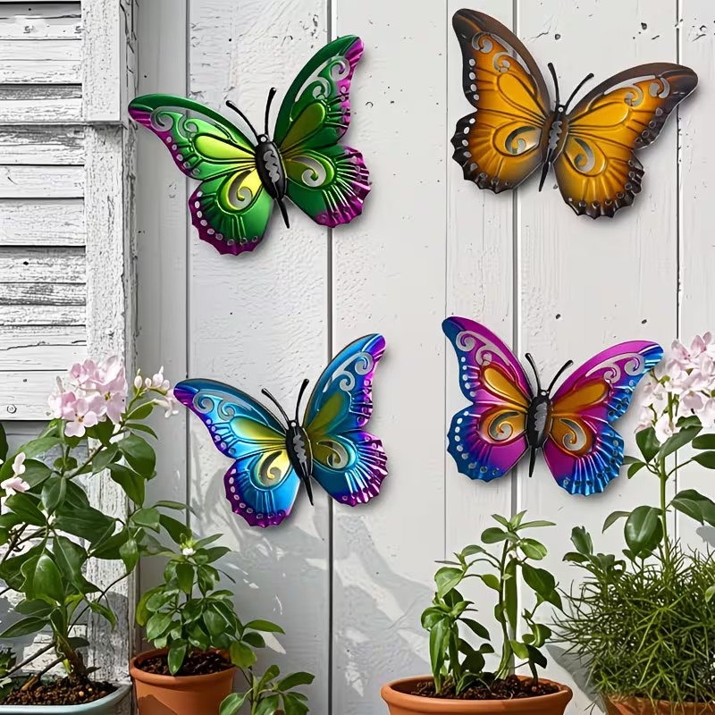 4 piezas de estatuas de maripo - Art Craft Butterfly reseña y precio