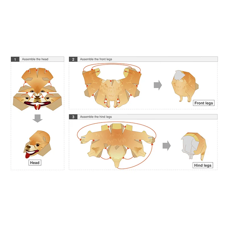Perro Pomerania plegable Origa - Art Craft Cardboard reseña y precio