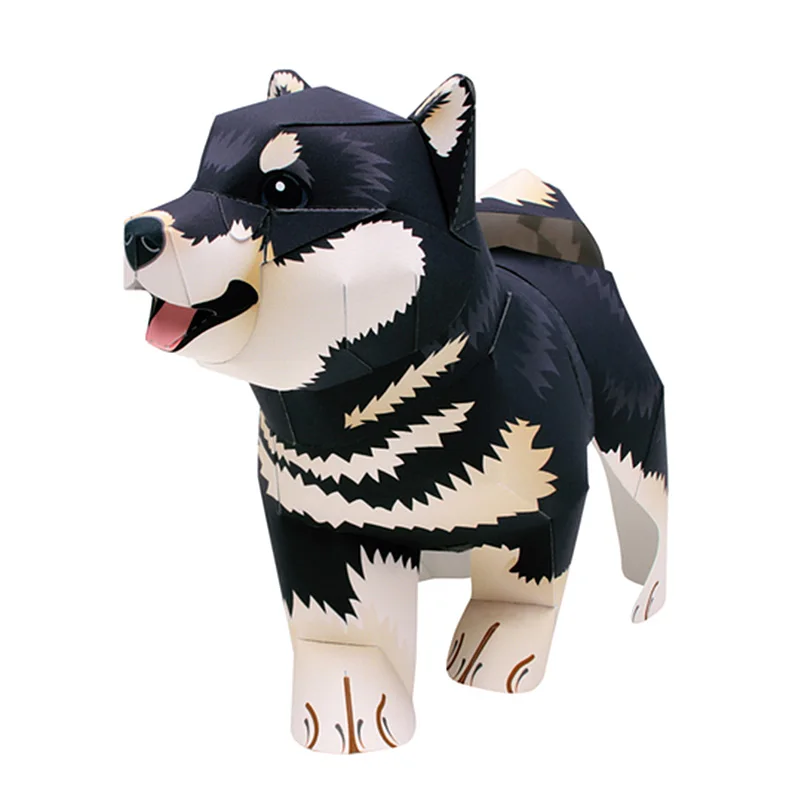 Perro Shiba Inu negro hecho a  - Art Craft Cardboard reseña y precio