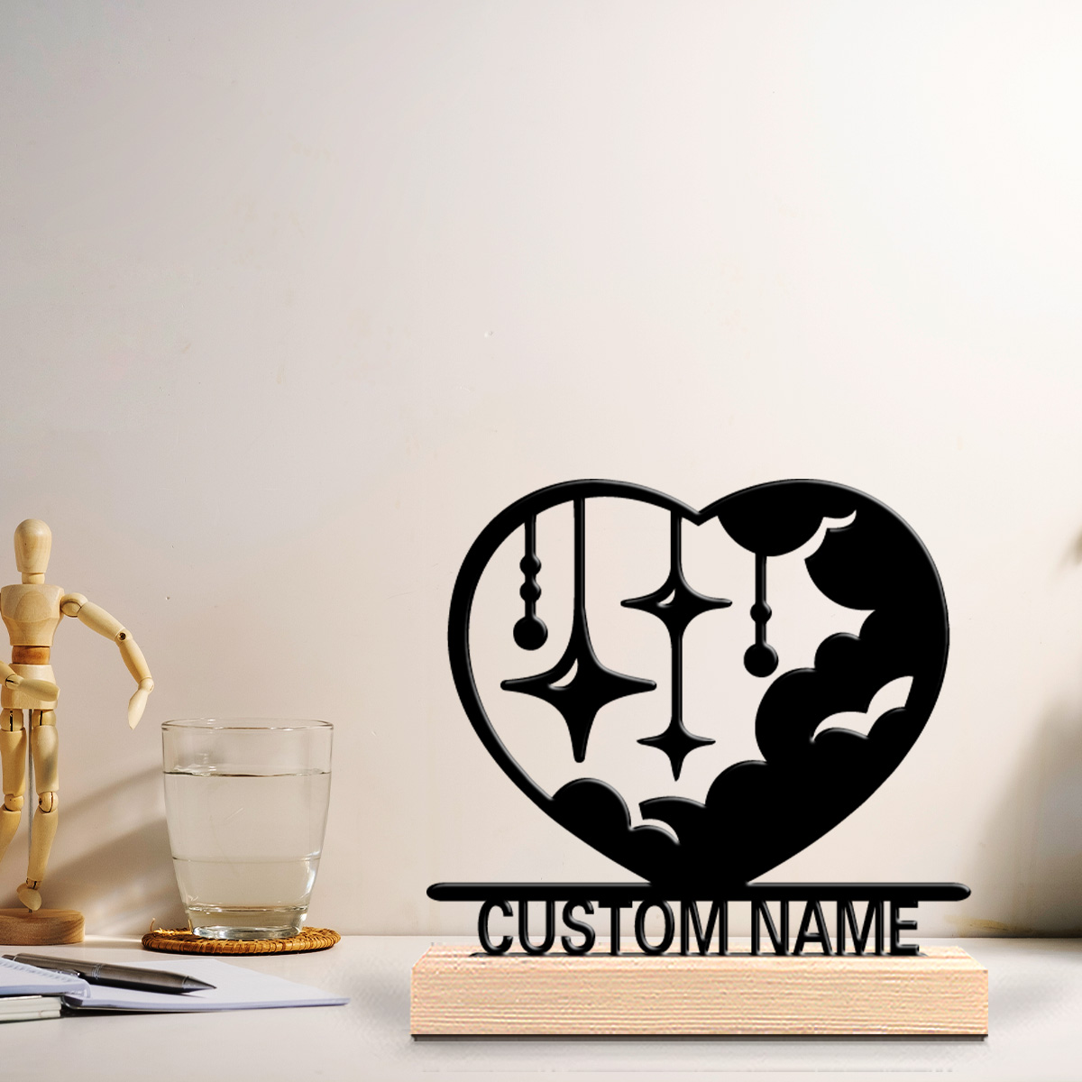 1 pieza de adorno de metal con - Art Craft Wood reseña y precio