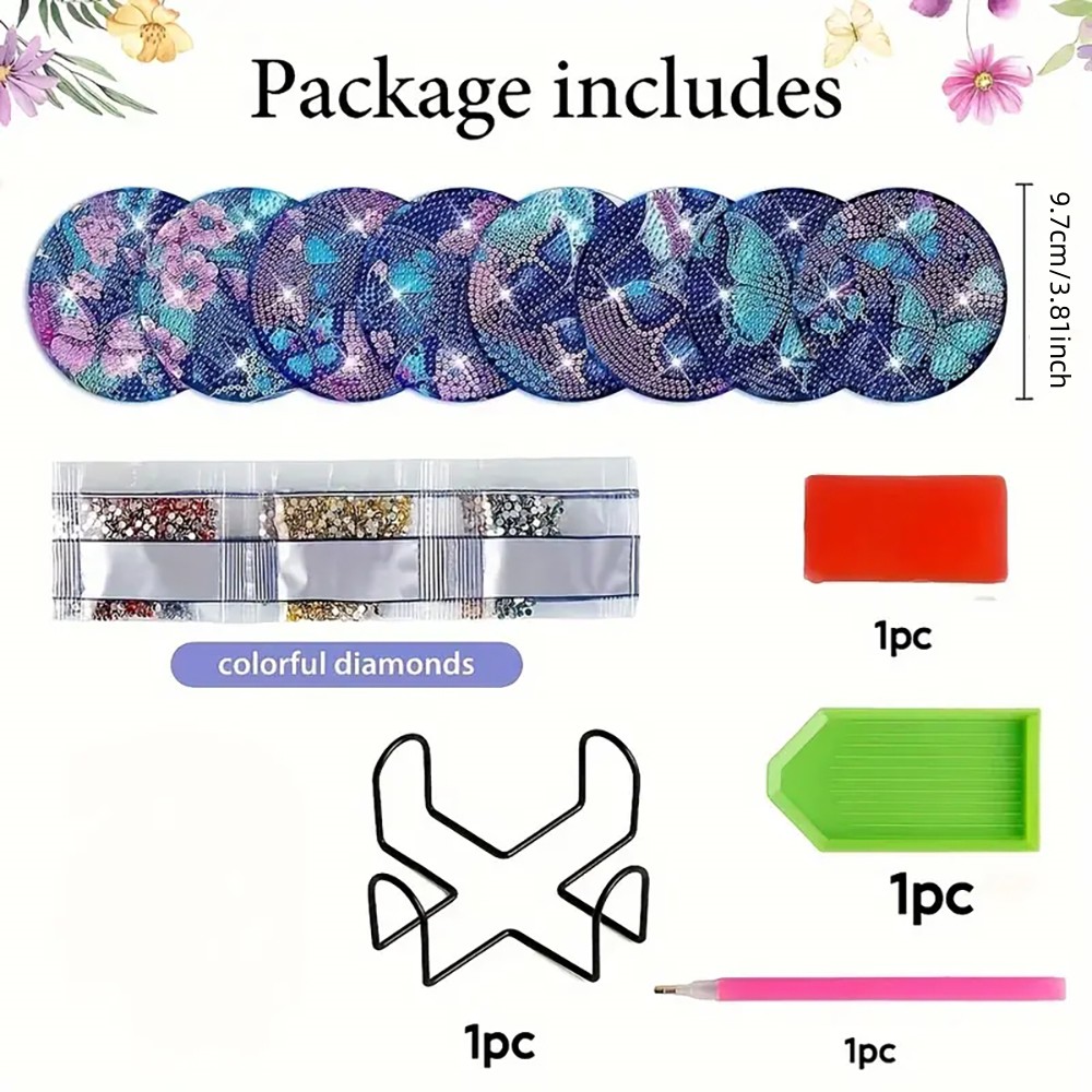 8 Posavasos de Arte de Diamant - Art Craft Butterfly reseña y precio