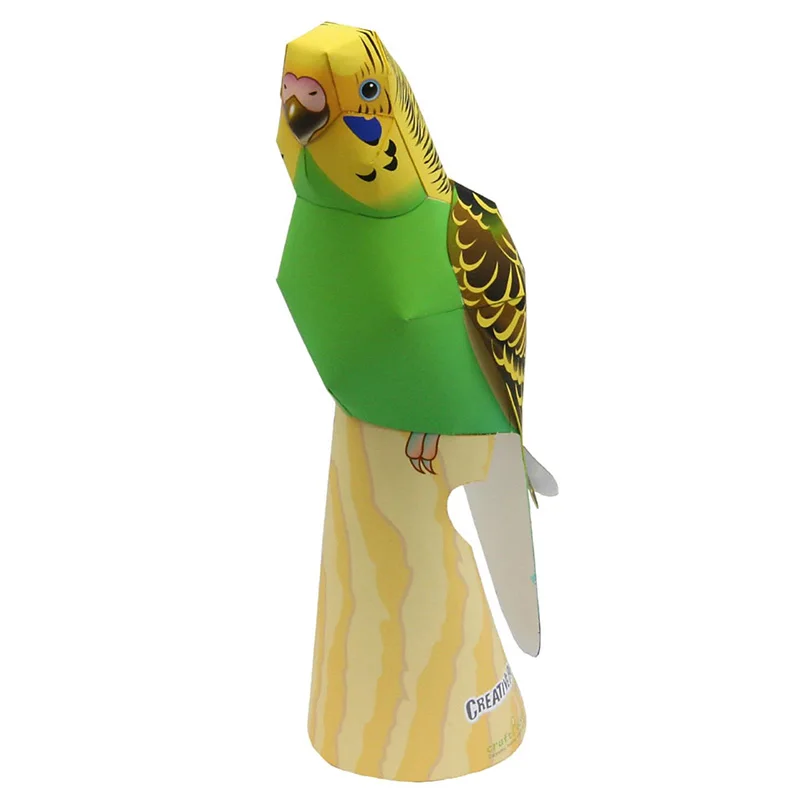 Budgerigar loro pájaro hecho a - Art Craft Cardboard reseña y precio