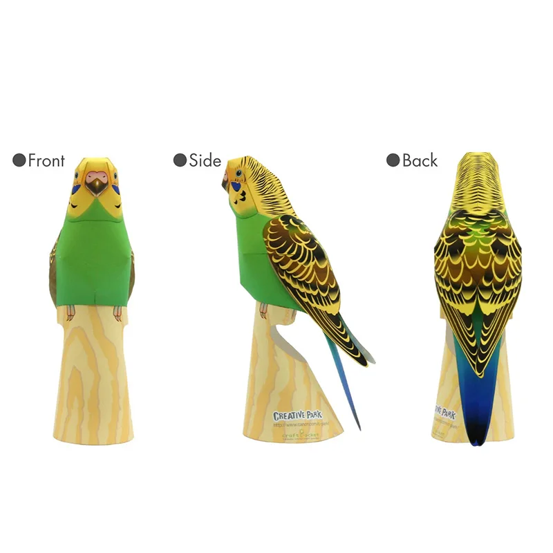 Budgerigar loro pájaro hecho a - Art Craft Cardboard reseña y precio