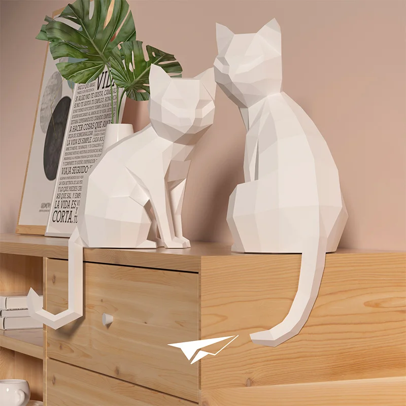 1 par de amantes gato Animal d - Art Craft Cardboard reseña y precio